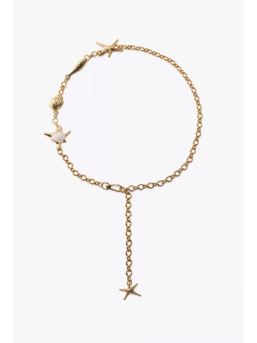 Zara Nautical Charm Chain Belt Gold